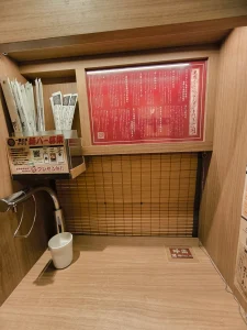 一蘭のカウンター