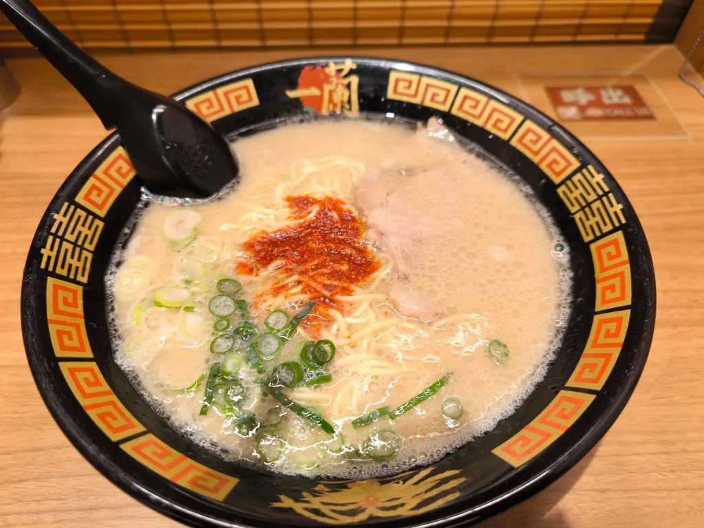 一蘭のとんこつラーメン
